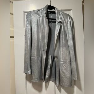 silver knit zara vest